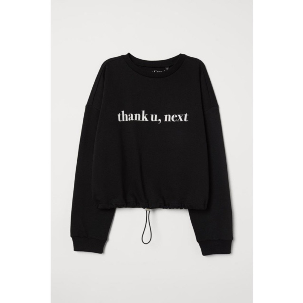 THANK YOU NEXT x H&M Ariana Grande Drawstring Sweatshirt